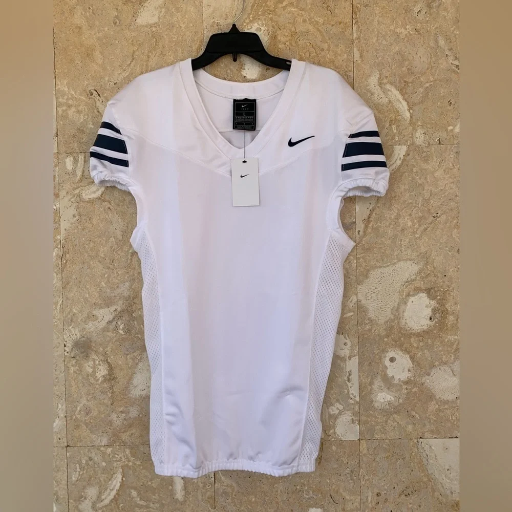 Nike Football Jersey Adult White And Blue Stripes Men’s Size L